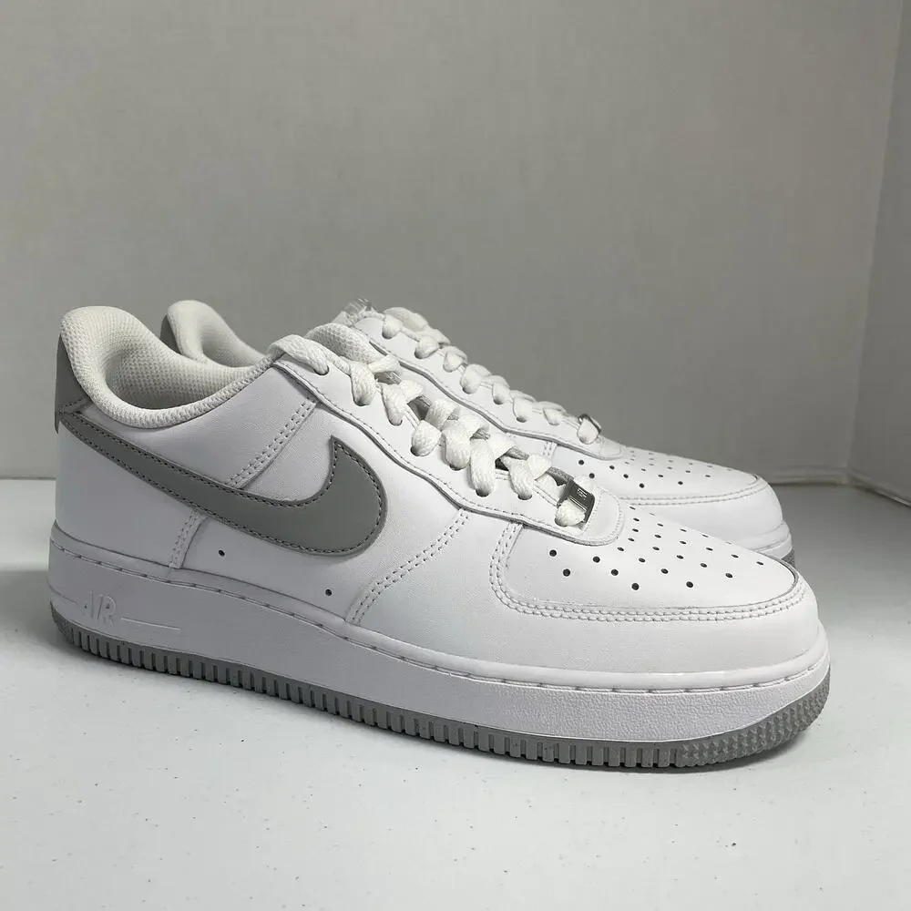 Nike Air Force 1 '07 White Light Smoke Grey FJ4146 100 Size 7.5 Men Size 9 Women